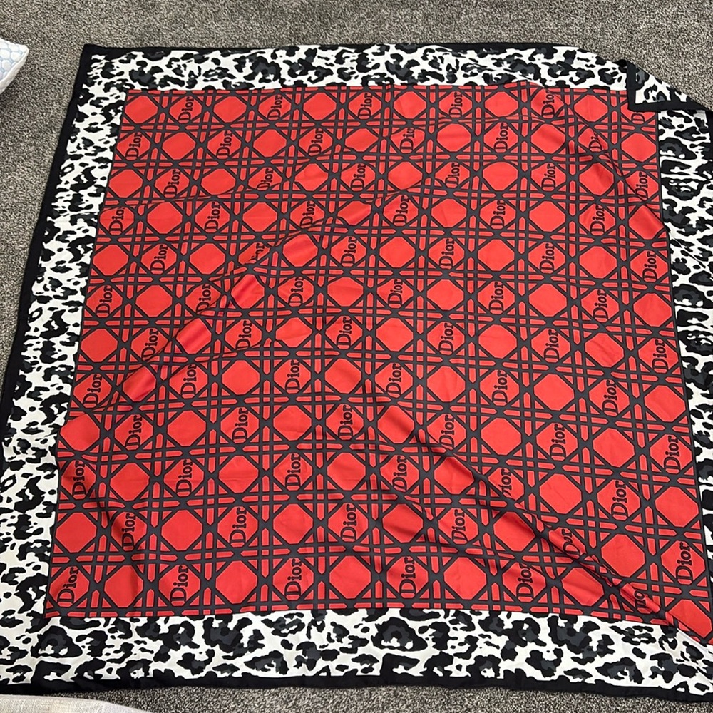 Large square Dior silk scarf